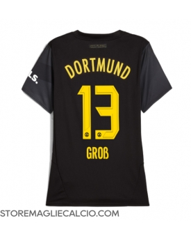 Borussia Dortmund Pascal Gross #13 Maglia Gara Trasferta Repliche 2024-25 Donna Maniche Corte Borussia Dortmund Pascal Gross #13 Maglia Gara Trasferta Repliche 2024-25 Donna Maniche Corte
